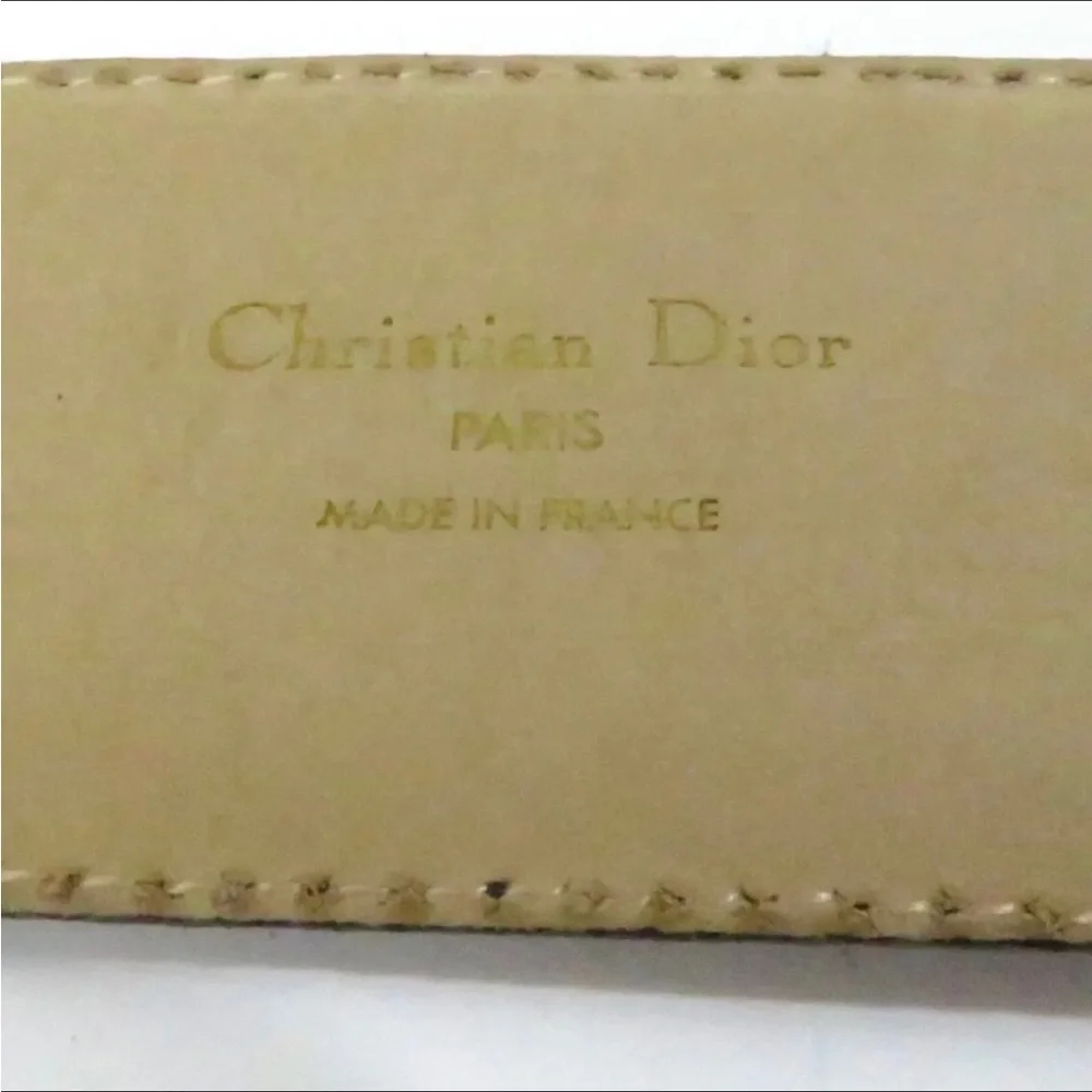 Auth Christian Dior Women Waist Belt 75/30 Made In France Navy - Picture 7 of 11